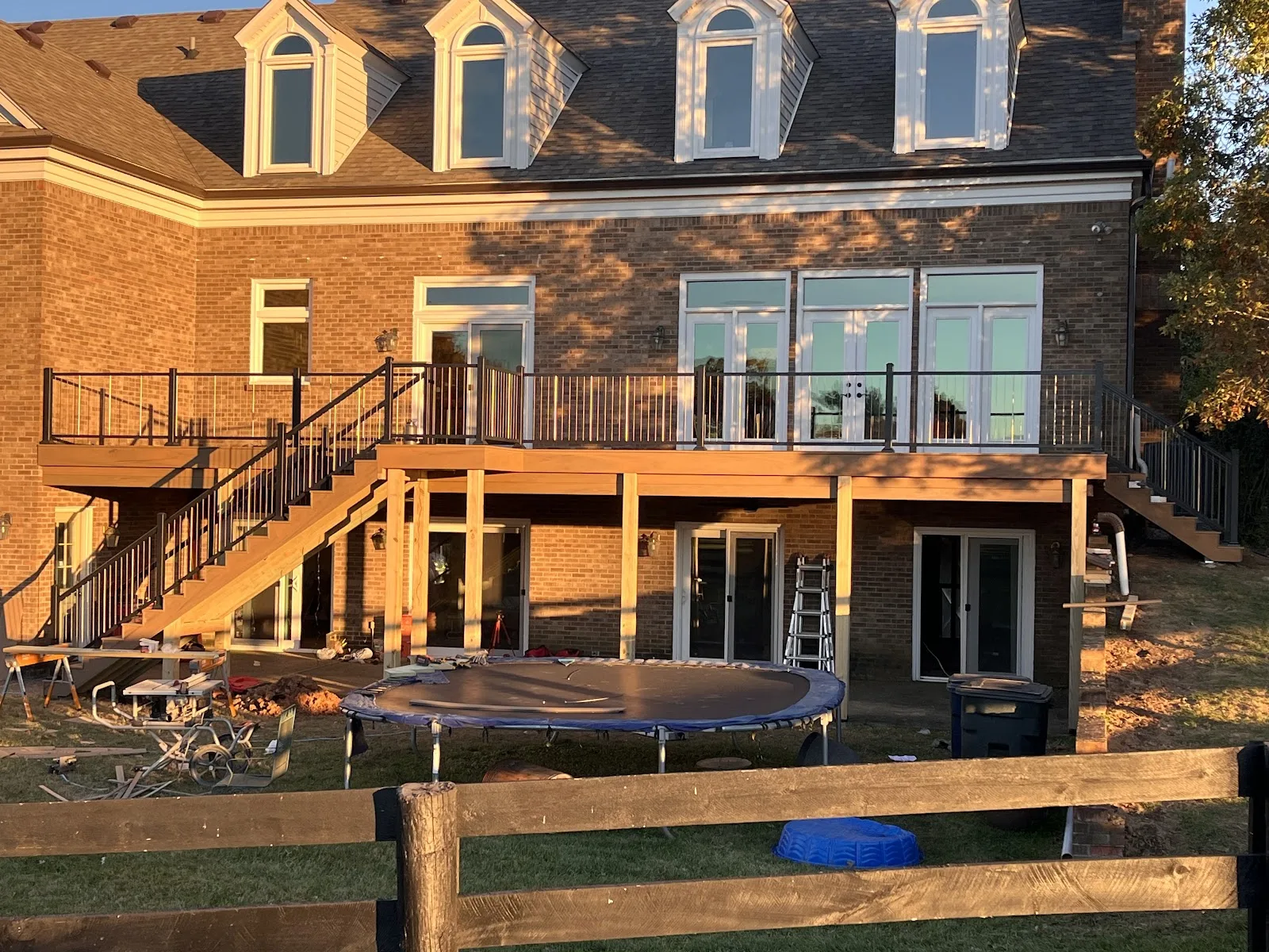 Second story deck construction by deck builder in Pewee KY